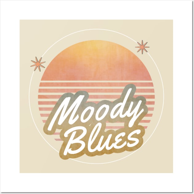 moody blues ll retro 80s moon Wall Art by the haunted bathroom